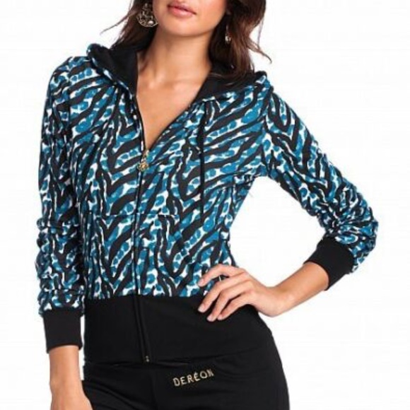 NEW DEREON Rhinestone Animal Leopard Zebra  STUD bling Hoodie 3X 22 24 PLUS SIZE - Picture 1 of 17